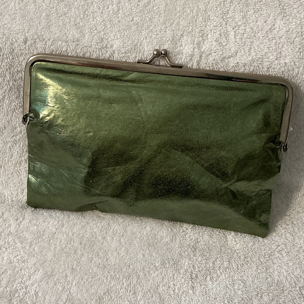Bare Escentuals Metallic Green Clutch